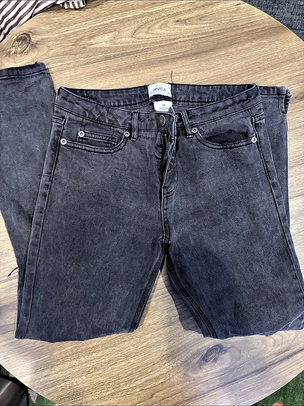 RVCA Women's Skinny Jeans Waist 28 Black